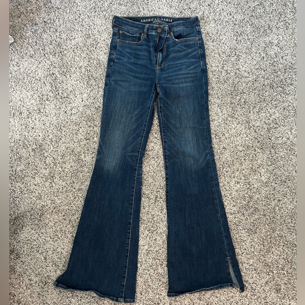American Eagle Outfitters Dark Blue Flare Jeans